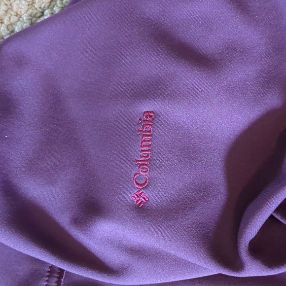 Columbia Omni-tech Full Zip Purple Soft Shell Fleece Jacket - Picture 4 of 7